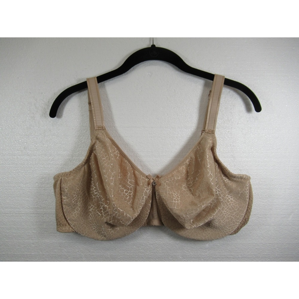 Chantelle Magnifique Minimizer Bra 40DDD Beige Underwire Unpadded 2-Ply C18910